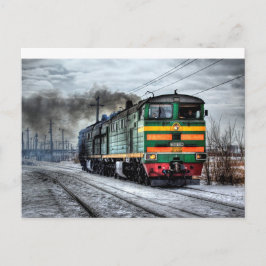Antiek trein of locomotief Briefkaart