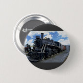 Antiek trein ronde button 5,7 cm (Voorkant /achterkant)