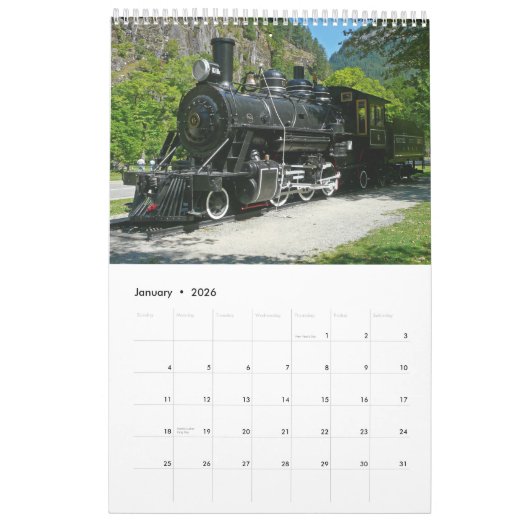 Antiek treinkalender 2021 kalender (Jan 2026)