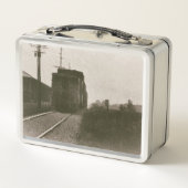 Antiek treinpersoneel voor Afbeelding met reiswieg (Achterkant)