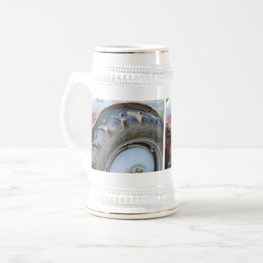 antiek trekker bierpul (Voorkant links)