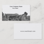 Antiek trekker in zwart-wit visitekaartje (Voorkant / Achterkant)