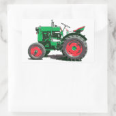 ANTIEK TREKKER RECHTHOEKIGE STICKER (Tas)