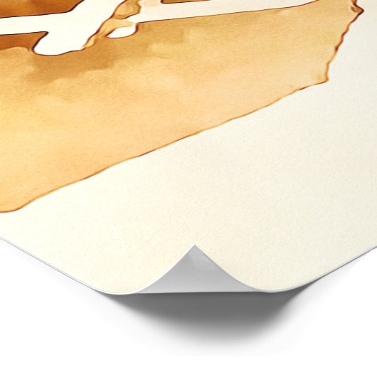 Antiek trekker - waterverf poster (Hoek)