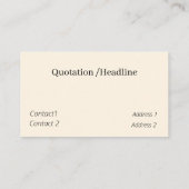 Antiek trekker - waterverf visitekaartje (Achterkant)