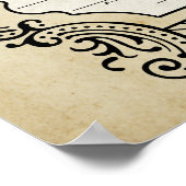 Antiek Trellis Border Lijst Wedding Certificate Poster (Hoek)