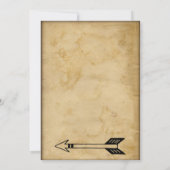 Antiek Tribal Arrow Vintage huwelijksuitnodigingen Kaart (Achterkant)