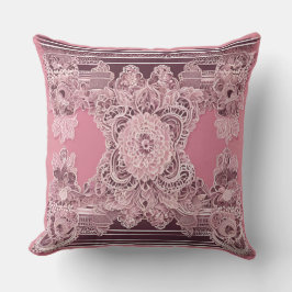 Antiek & Tribal in Roze AI-kunst Kussen