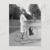 Antiek Tricycle Girl, 1913 Briefkaart (Voorkant)