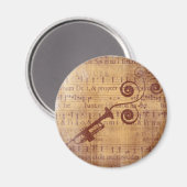 Antiek trompet magneet (Voorkant / Achterkant)