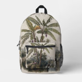 Antiek tropisch bananenbos |  Bota Bedrukte Rugzak (Voorkant)