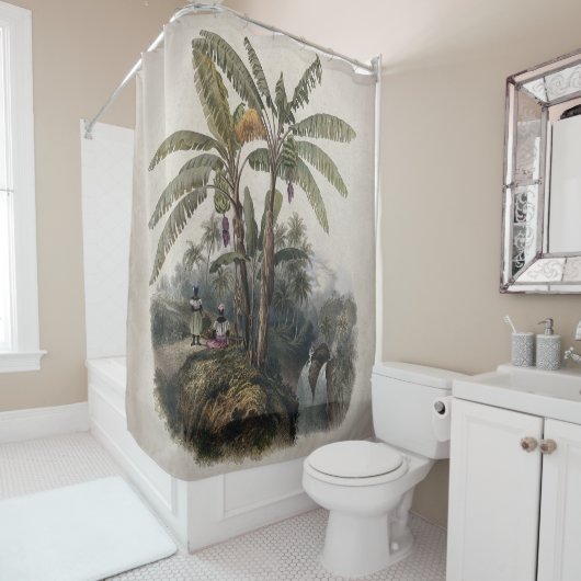 Antiek tropisch bananenbos |  Bota Douchegordijn (In situ)