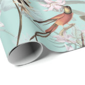 Antiek Tropisch Oerwoud Patroon Blauwgroen Cadeaupapier (Rol Hoek)