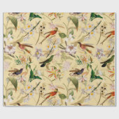 Antiek Tropisch Oerwoud van Hummingbird Vanill Cadeaupapier (Vlak)