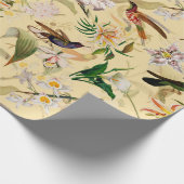 Antiek Tropisch Oerwoud van Hummingbird Vanill Cadeaupapier (Hoek)