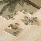 Antiek tropisch palmfruit legpuzzel (Zijkant)
