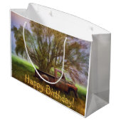 Antiek Truck Birthday Groot Cadeauzakje (Achterkant Gekanteld)