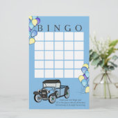Antiek Truck en Balloons Bingo Kaart (Staand voorkant)