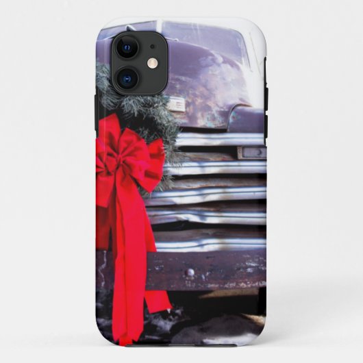 Antiek truck met feestelijke kerstmis Case-Mate iPhone case (Achterkant)
