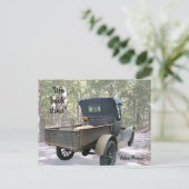 antiek truck & stilstaand briefkaart- aanpassen briefkaart (Staand voorkant)