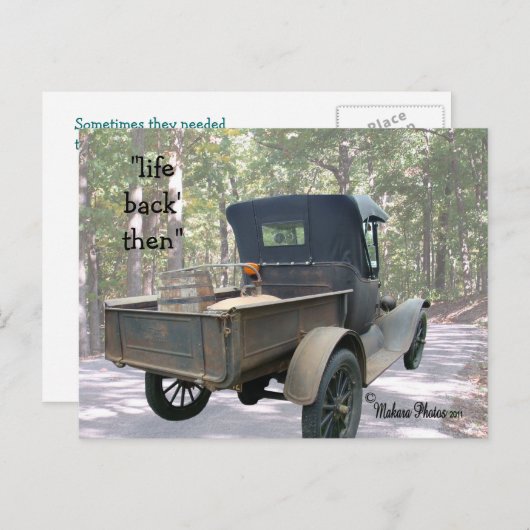 antiek truck & stilstaand briefkaart- aanpassen briefkaart (Voorkant / Achterkant)