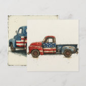 Antiek Truck Tribute:  Glory Feestdagenkaart (Voorkant / Achterkant)