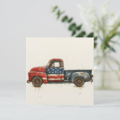 Antiek Truck Tribute:  Glory Feestdagenkaart (Staand voorkant)
