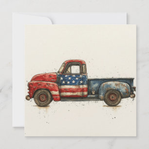 Antiek Truck Tribute:  Glory Feestdagenkaart