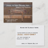 Antiek trunk Treasures Visitekaartje (Voorkant / Achterkant)