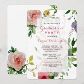 Antiek tuin afstudeerfeest uitnodiging (Voorkant / Achterkant)