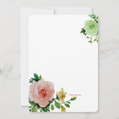 Antiek tuin afstudeerfeest uitnodiging (Achterkant)