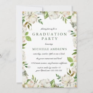 Antiek Tuin Chic Graduation Party Invitation Kaart