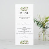 Antiek tuin | Elegante botanische bruiloft Menu (Staand voorkant)