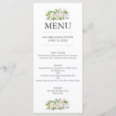 Antiek tuin | Elegante botanische bruiloft Menu (Voorkant)