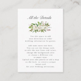 Antiek tuin | Floral WEDDING Details Routebeschrij Informatiekaartje