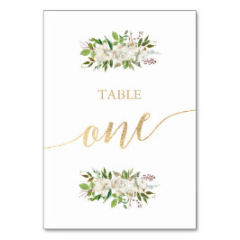 Antiek tuin | Floral WEDDING GOUDEN TAFEL KAART