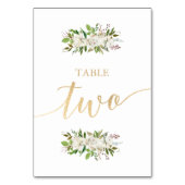 Antiek tuin | Floral WEDDING GOUDEN TAFEL KAART 2 (Achterkant)