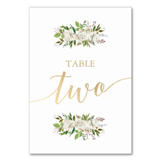 Antiek tuin | Floral WEDDING GOUDEN TAFEL KAART 2 (Voorkant)
