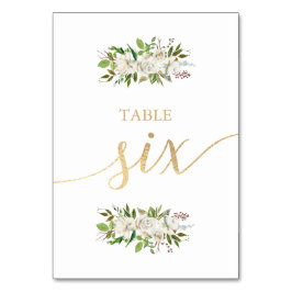 Antiek tuin | Floral WEDDING GOUDEN TAFEL KAART 6