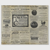 Antiek tuinbouw Ads Ephemera Cadeaupapier (Vlak)