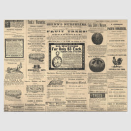 Antiek tuinbouw Ads Ephemera Sepia Tissuepapier