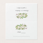 Antiek tuinbouw botanisch huwelijk visitekaartje (Buitenkant ongevouwen)