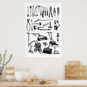 Antiek tuinbouwgereedschappen Tuinwinkel Poster (Keuken)