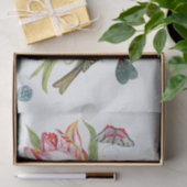 Antiek Tulip Bouquet met vogel Tissuepapier (Geschenk)