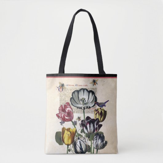 Antiek Tulpen Tote Bag (Voorkant)