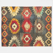 Antiek Turk Mersin Kilim Fleece Deken (Voorkant (Horizontaal))