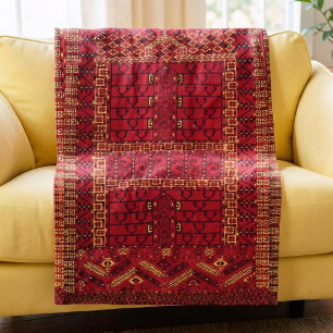 Antiek Turkmeens ontwerp Fleece Deken