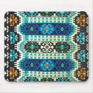 Antiek Turks Kilim Carpet Rug Blue Green Muismat
