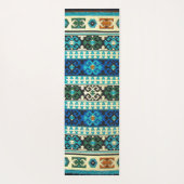 Antiek Turks Kilim Carpet Rug Blue Green Yogamat (Achterkant)