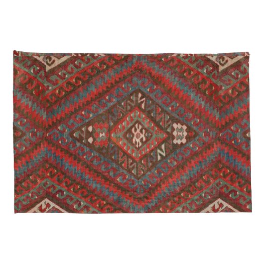 Antiek Turks Kilim Kleed Perzisch Tapijt Kussensloop (Achterkant-Rechts)